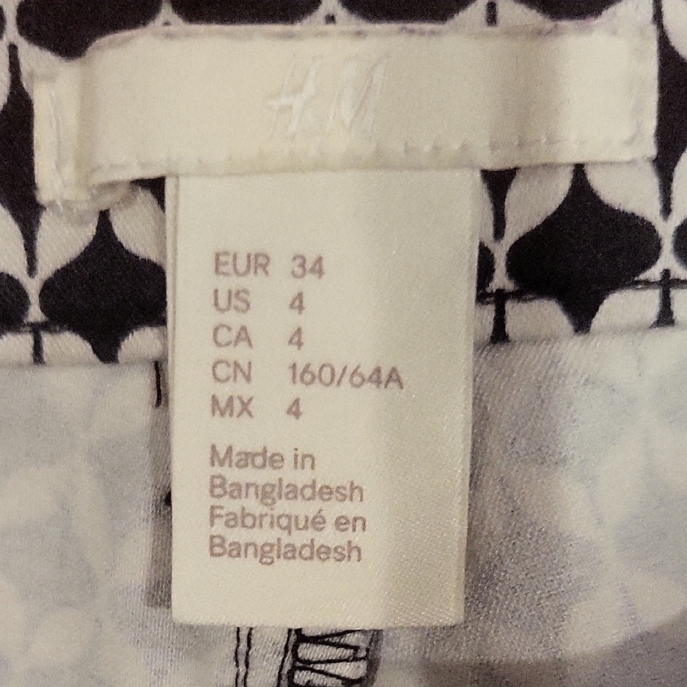 H&M Monochrome Geometric Pants - Picture 4 of 5
